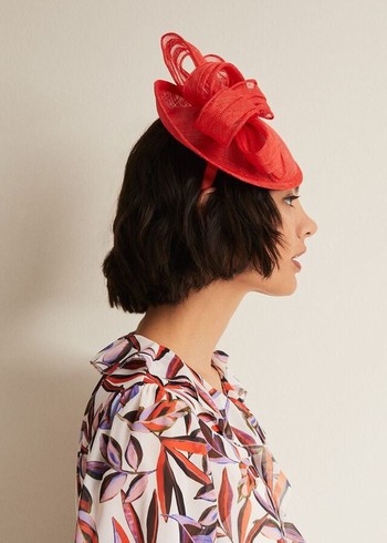 Phase Eight Bow Disc Fascinator Hats Red Canada | VHTLWC-259